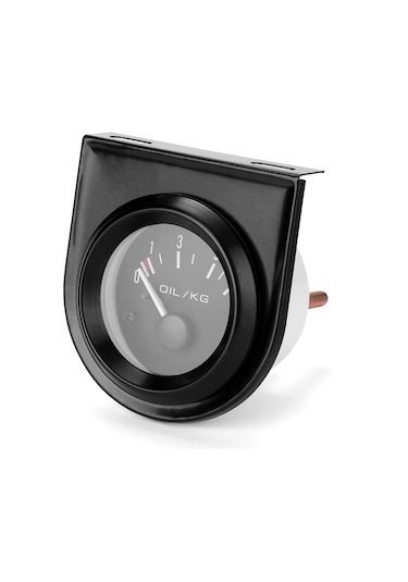 Jeemson 12v Evrensel Araç Yağ Basıncı Göstergesi 0-7kg, Sensörlü Plastik+metal 52mm Ölçüm Aleti, Sürüş Güvenliği İçin