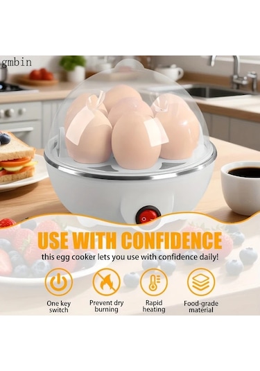 Willowhaven Beyaz Yumurta Pişirici Anti Kuru Yanma Otomatik Kapama Ofis Ve Fitness İçin Sağlıklı Yağsız