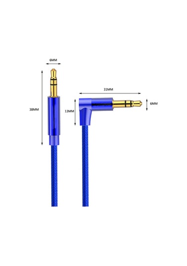 Sones Av01 3,5 Mm Erkek - Erkek Dirsek Ses Kablosu, Uzunluk: 50 Cm