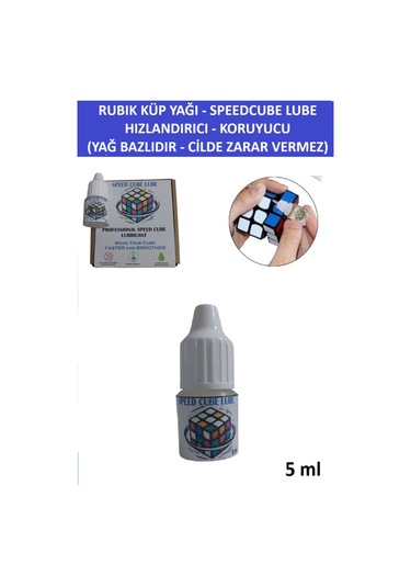 Zeka Küpü Yağı - 5 Ml - Non-toxıc Speedcube Lubrıcant - Hızlandırıcı Ve Koruyucu Küp Yağı- Lube