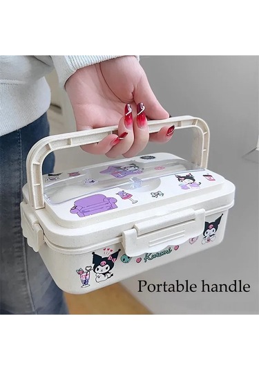 Hangfox Eko-friendly Buğday Samanı Yemek Kutusu 800ml, Mikrodalga Uyumlu, Cep Telefonu Tutucu Kapağı, Çanta Dostu, Rehberlik Ve Beste İle Tam Set Bej