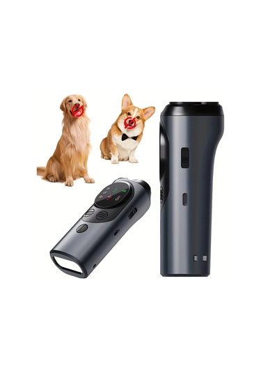 Willowhaven Gri Ultrasonic Köpek Eğitim Cihazı Led Ekran 3 Başlı Usb Şarj 15 35hz