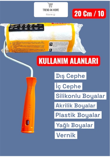 3lü Profesyonel Boyacı Seti Büyük Boy Tava Ve Rulo Robot Fırça Duvar Tavan Vb. Boyama Alanı