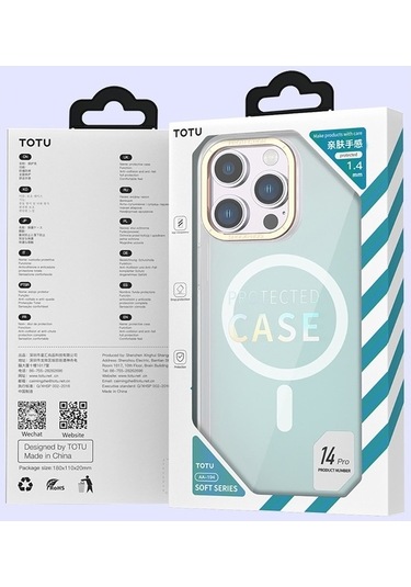 Bloomnest Cbtx İphone Uyumlu 14 Pro Totudesign Aa-194 Kristal Kılıf Magsafe Manyetik Şarjlı Kılıf Diğer