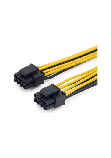 Adet Eps 12v 8pin - Çift 4+4 Pin Anakart Güç Kaynağı Kablosu