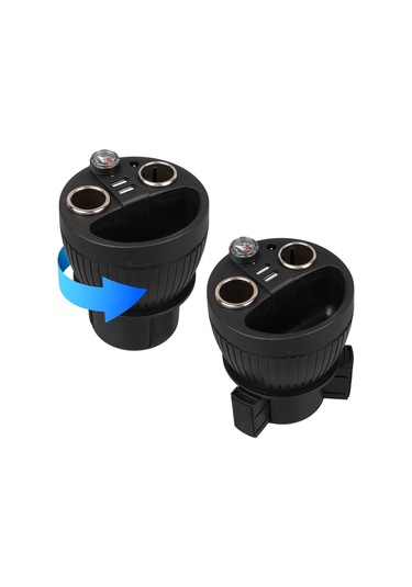 Olesson 1640 12-24v Çiftli Çift Usbli 120w 80cm Kablolu Dijital Ekranlı Araç Çakmak Çoklayıcı