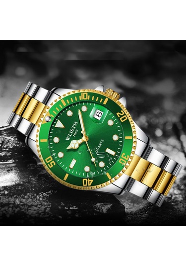 Leezsing Wlısth S526 Aşk Çifti Kol Saati - Gece Görüşlü, Su Geçirmez, Paslanmaz Çelik Bileklik Erkek Yeşil Çok Renkli