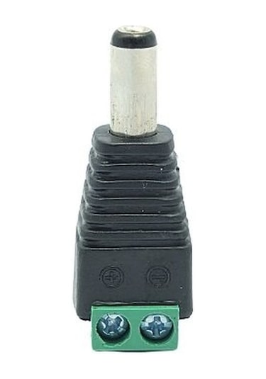 12V Dc 2.1X5.5 Mm Erkek Güvenlik Kamerası Klemensli Cctv Jak Konne