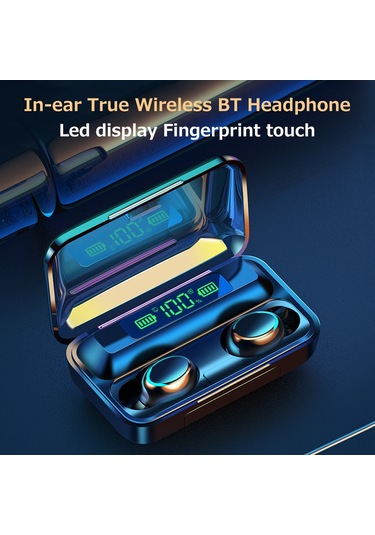 Qingmipy Beyaz Bluetooth 5.0 Kulak İçi Kulaklıklar, Akıllı Dokunmatik Kontrol, Pil Göstergeli 800mah Şarj Kutusu, Spor Ve Koşu İçin, Powerbank Özelliğiyle