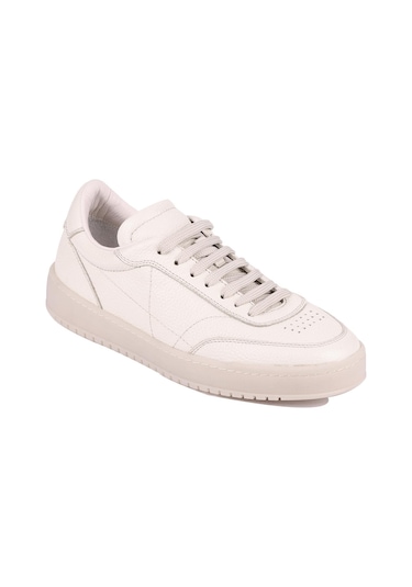Shoetyle - Bej Hakiki Deri Bağcıklı Erkek Sneaker 666-0328-1254 Bej