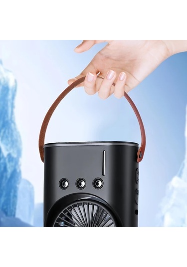 Xuweiwei Siyah Led Gökkuşağı Işıklı Çift Başlı Usb Masa Fanı 3 Hız Ayarlı 180 Derece Nozullu Kompakt Kişisel Soğutucu Beyaz Siyah Mini Fan