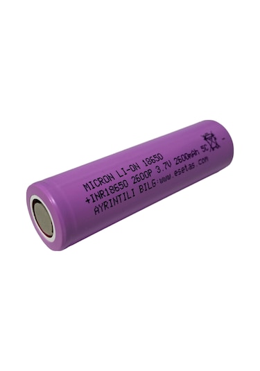 Micron 18650 3.7 V 2600 mAh 5C Lityum Başsız Pil