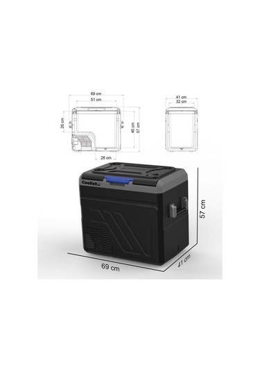 Coolist Clk60 12/24volt/220volt 60 Litre Kompresörlü Oto Buzdolabı/dondurucu Fr Clk60