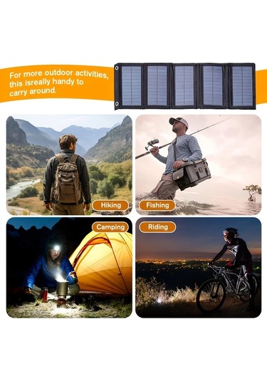 Xuweiwei 35w Çiçek Rengi Güneş Paneli Taşınabilir Katlanabilir Usb Şarj Cihazı Kamp İçin Çok Amaçlı Mobil Fan Şarj Cihazı Fotovoltaik