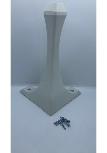 Karakoçaksesuar Karakoç Lükens 28X16X16 Cm Beyaz Plastik Puf-Sehpa Ayağı (4 Adet)