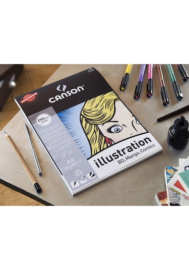 Canson A4-250 G İllustration Bd-manga-comics Defter 12 Yp.