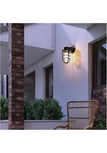 American Loft Açık Işık Endüstri Lambaları Cafe Restoran Pub Kulübü Merdiven Duvar Lambası Siyah, Serin Beyaz Siyah