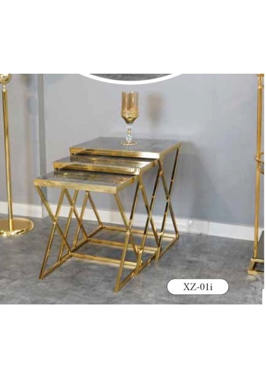 Mim Antrasit - Gold X Zigon Sehpa Antrasit