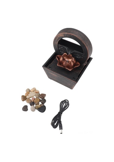 Xindoker Usb Beslemeli Masaüstü Led Şelale Dekorasyonu - Sakin Su Akışı Ve Yumuşak Işık İle Ev/ofis Ambiyansını Zenginleştirin