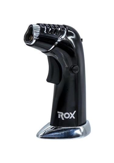 Rox Bs-830 Üç Alev Çıkışlı Bütan Gaz Torch   Pürmüz Siyah