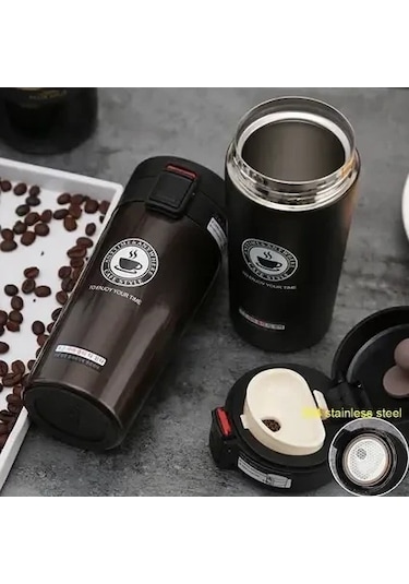 Paslanmaz Çelik Termos Bardak-mercampoutdoor Siyah