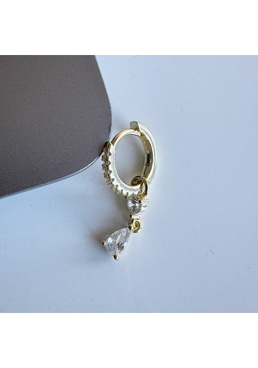 Masaliko Sallantılı Gümüş Küpe Ms3187, 925 Ayar Gümüş Altın