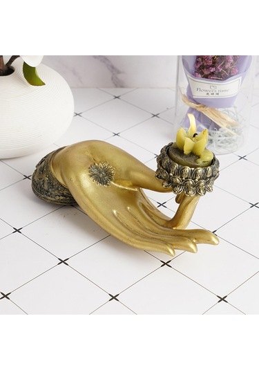 Suntek Restoran Dekorasyon Meditasyon Için Buda Mumluk Retro