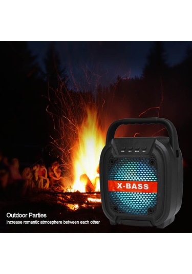 Lemestar 6.5 İnç Dış Mekan Bluetooth Hoparlörü - Bt5.0, Fm Radyo, Usb/tf Kart/dux Girişi, 1500mah Pil, El Desteği Aramalar, Taşınabilir Kumaş Kayışlı