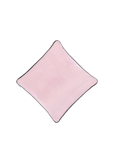 Biyeli Kırlent Yastık Kılıfı Açık Pembe 45x45