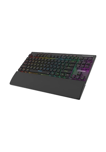 Rampage Beru Siyah 2.4g + Bt Wireless Red Swıtch Mekanik Gaming Oyuncu Klavye Slim Rgb