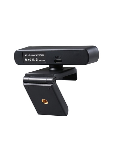 Mikrofonlu Web Kamerası Masaüstü Veya Dizüstü Bilgisayar Geniş Ekran Görüntülü Arama Ve Kayıt Siyah 1080p