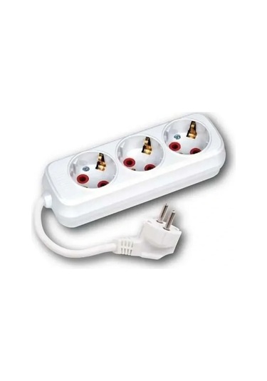 Horoz Deco 3lü Topraklı Grup Priz 2 Metre Standart