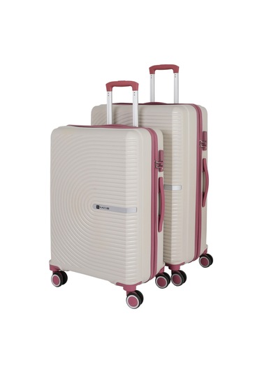 V374 Su Y.üretim Pp Valiz 75 Cm + 65 Cm S24sy1000078-set 00434 Kemik/koyu Pudra Kemik - Koyu Pudra