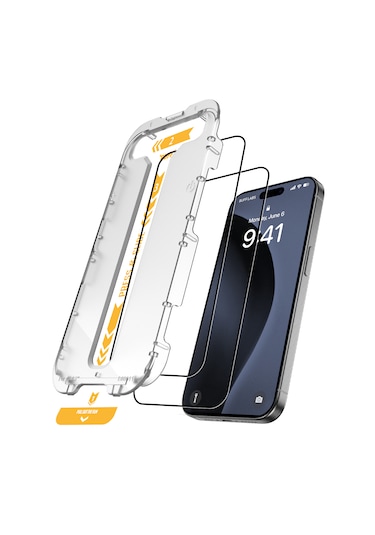 Buff Apple Uyumlu   iPhone 16 Pro 5d Easyfit 2 Adet Ekran Koruyucu