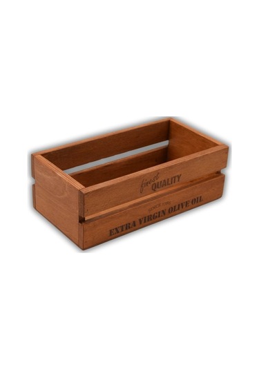 Ahşap Kasa Zeytinyağlık Yağdanlık Organizer 30x15cm