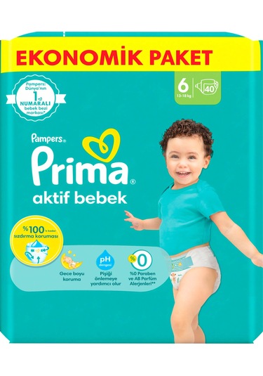 Prima Bebek Bezi Beden:6 13-18kg Extra Large 200 Adet 6 Numara
