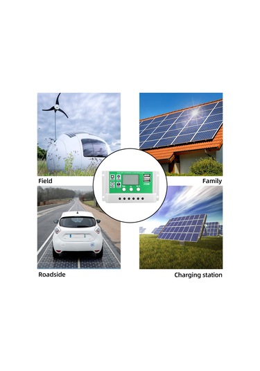 Hfambition 20w Monokristal Güneş Paneli Seti 12v 50a Pwm Kontrolörlü, Usb Çıkışı, 5 Koruma Özelliği, Araba/tekne/ev Bataryası Şarj Cihazı Yeşil