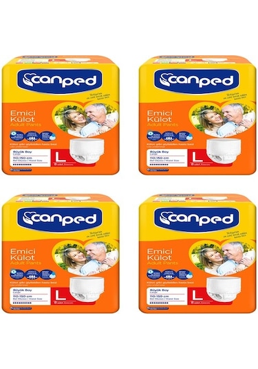 Canped Emici Külot Hasta Bezi Büyük Boy L 8'Li x 4 32 Adet