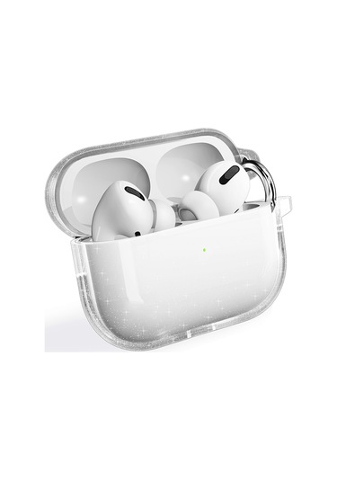 Goocamp Air-pods Pro 2 Allstar Airbag 32 Parlayan Simli Saydam Renkli Kılıf-şeffaf Şeffaf