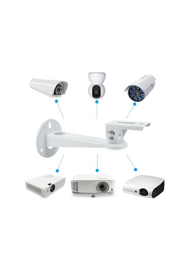 Singree 360 Dönebilir Mini Projektör Duvara Montaj Braketi - 1.5 Kg Taşıma Kapasiteli, Kablo Yönetimli