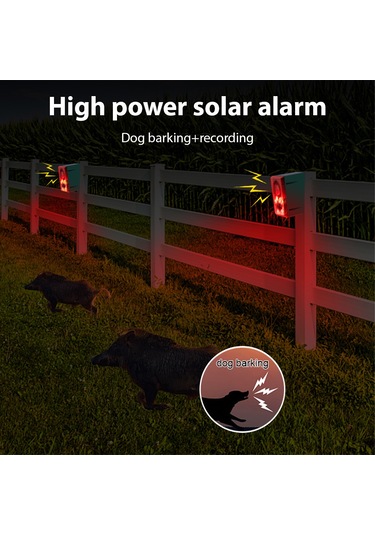 Ximistore9 Güneş Enerjili Hayvan Kovucu - 3 Modlu Sesli Ve Işıklı Alarm, Uzaktan Kumandalı