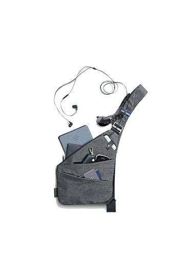 Newish Polo Heybe Postacı Çantası - Body Bag Gri