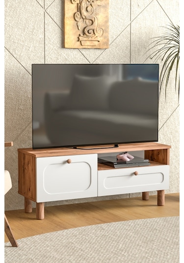 Bohem Tv Ünitesi 105 Cm Mdf Kapak Ceviz - Beyaz