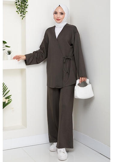 Kimonolu Oysho İkili Takım 1623 - Haki Haki