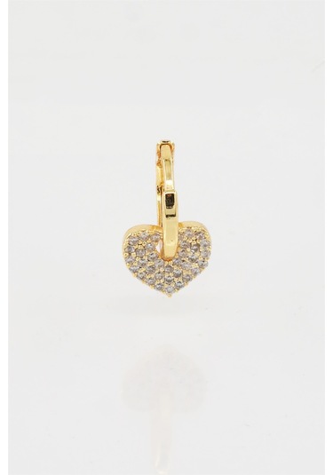 Kadın Kendi Tarzını Oluştur Zirkon Taşlı Kalp Figürlü Helix Model Çok Renkli