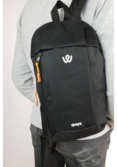 Unisex Siyah Kamp Bisiklet Yürüyüş Mini Sırt Çantası Siyah