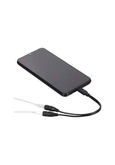 Maiyame Type-c'den Çift 3.5mm'ye Ses Bölücü, İki Kulaklık İçin Audio Çevirici Kablosu