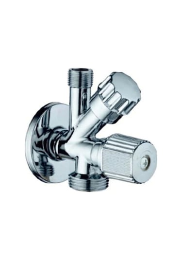 Kervan Çift Çatallı Çamaşır Makinası Musluğu Ve Ara Taharet Musluğu Çıkışlı Diğer