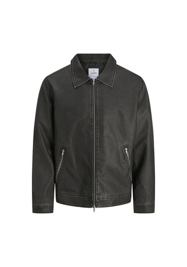 Erkek Suni Deri Ceket - Casablanca - 12278839 Black