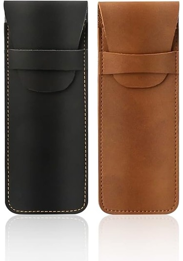 Adet Pu Deri Kalem Kutusu, Kalem Kutusu, Tükenmez Kalem Siyah Ve Kahverengi , Siyah, Kahverengi, Evrak Çantası Th